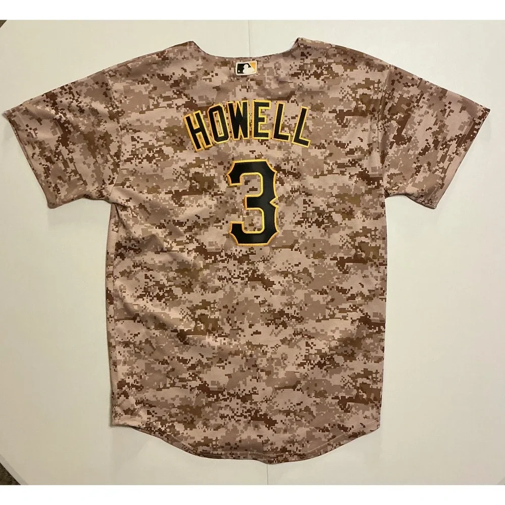 Majestic‎ Pittsburgh Pirates JP Howell 3 Youth XL Camo Baseball Jersey Cool Base